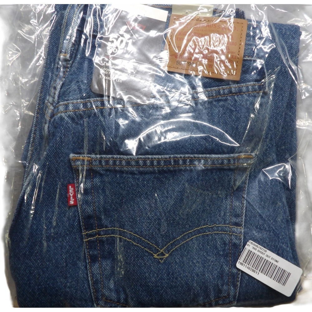 NWT Levi's 501 '90s Straight Leg Jeans Women 27x30 Blue Premium Denim Casual